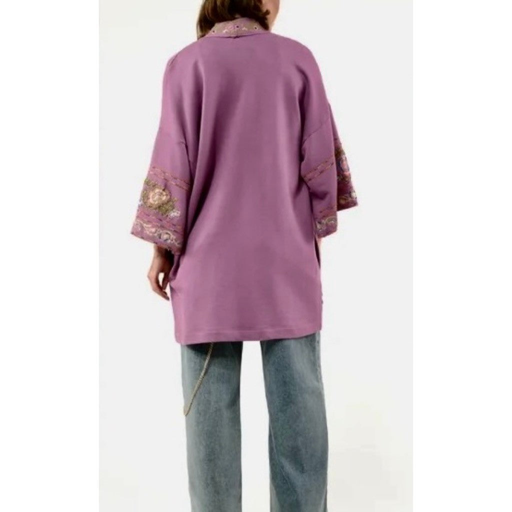 ARATTA SILENT JOURNEY Juliette Beaded Embellished French Terry Kimono Jacket S