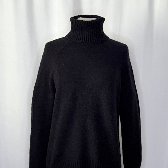 J. CREW Turtleneck Sweater Supersoft Yarn Solid Black Wool Alpaca Knit X-Small