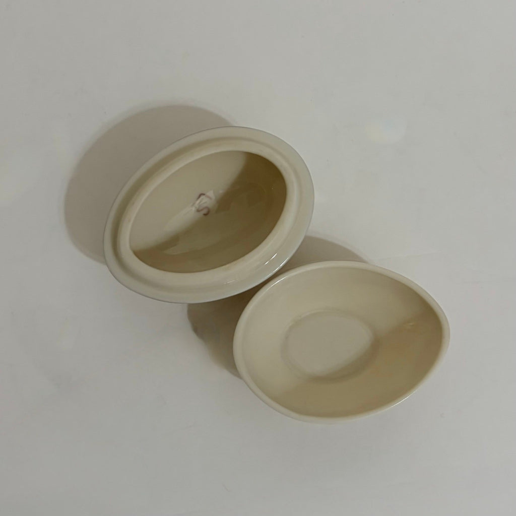 Vintage LENOX Porcelain Egg Trinket Box Mini Small Floral Paris 1985 Easter