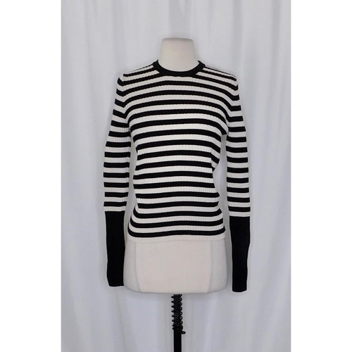 ATM Anthony Thomas Melillo Striped Ribbed Knit Merino Wool Sweater Large