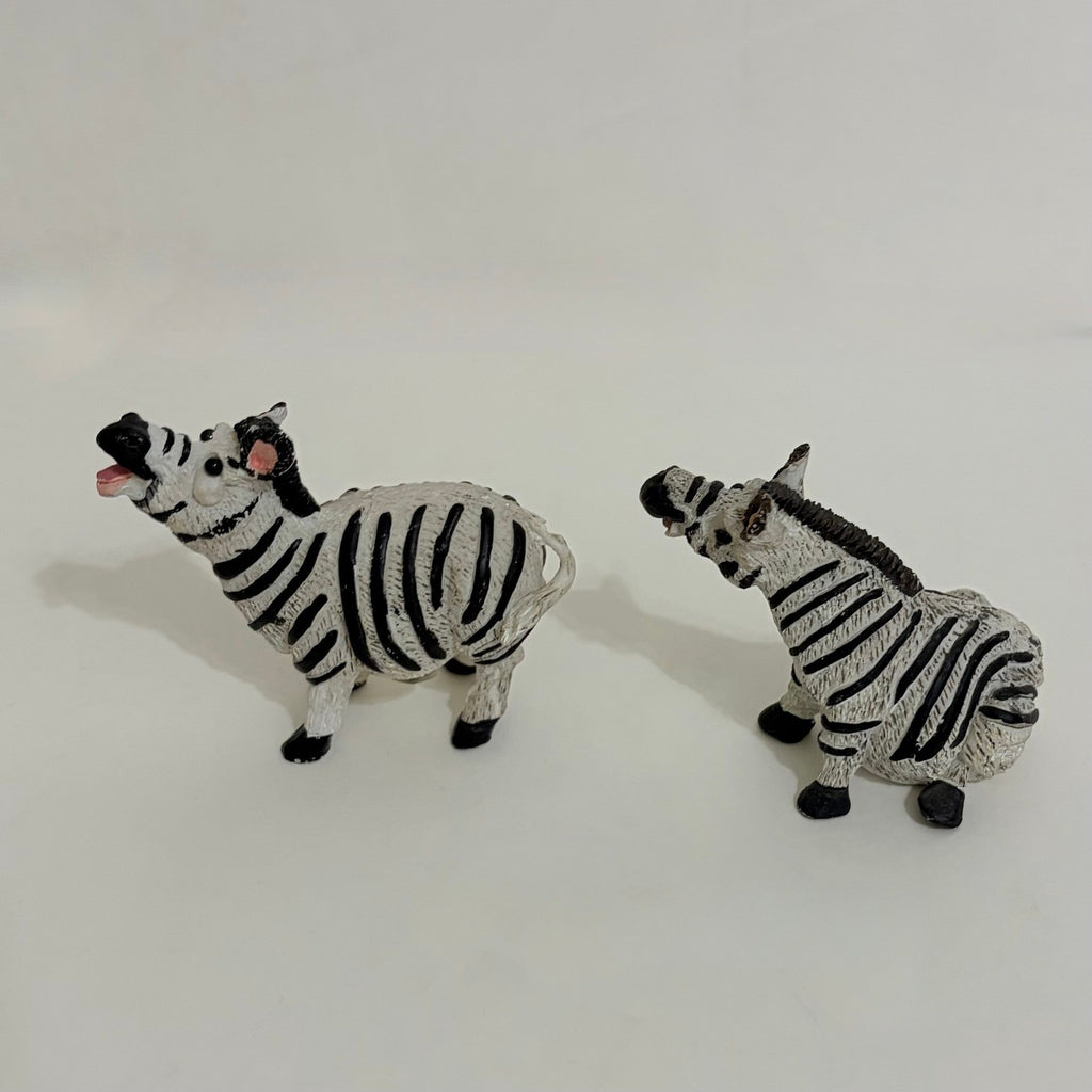 Vintage Pete Apsit NOAH'S ARK Set Two 2 Zebras Zoulou Zoe Zebra Animal Figures