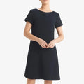 MM LAFLEUR The Eliza Dress Staccato Galaxy Blue Navy Short Sleeves Retro Medium