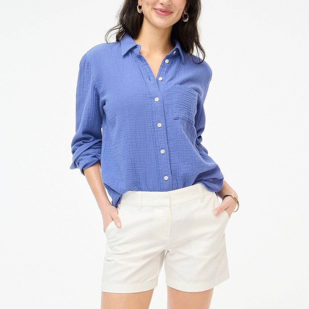NWT!! J. CREW Factory 5" Classic Chino Shorts Solid White Pockets Preppy 12