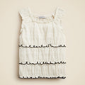 NWT!! Girl's J. CREW Crewcuts Smocked Lettuce-Edge Tank Crinkled Jersey Size 5