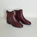 NWT!! COLE HAAN River Chelsea Boots Bloodstone Burgundy Leather Women's Size 5