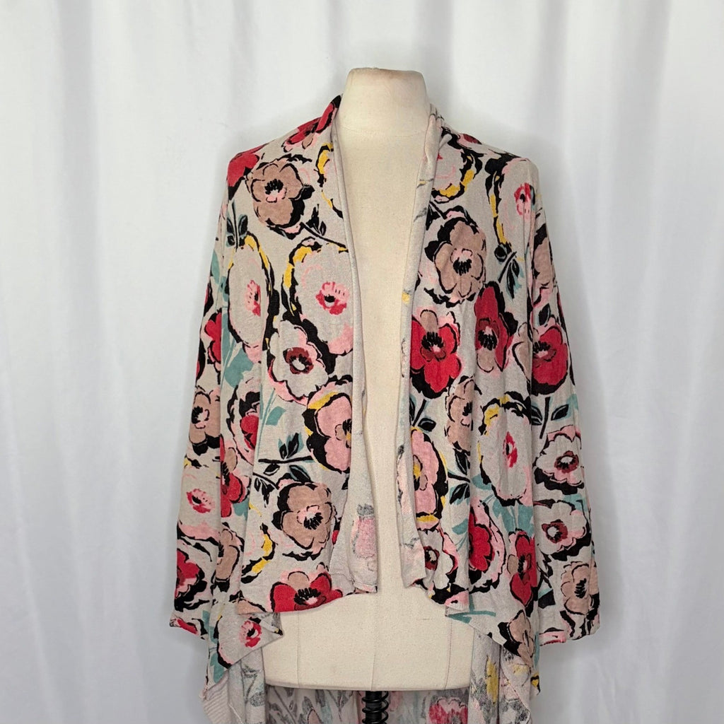 Anthropologie SPARROW Flora Exemplar Long Duster Cardigan Sweater Linen Medium