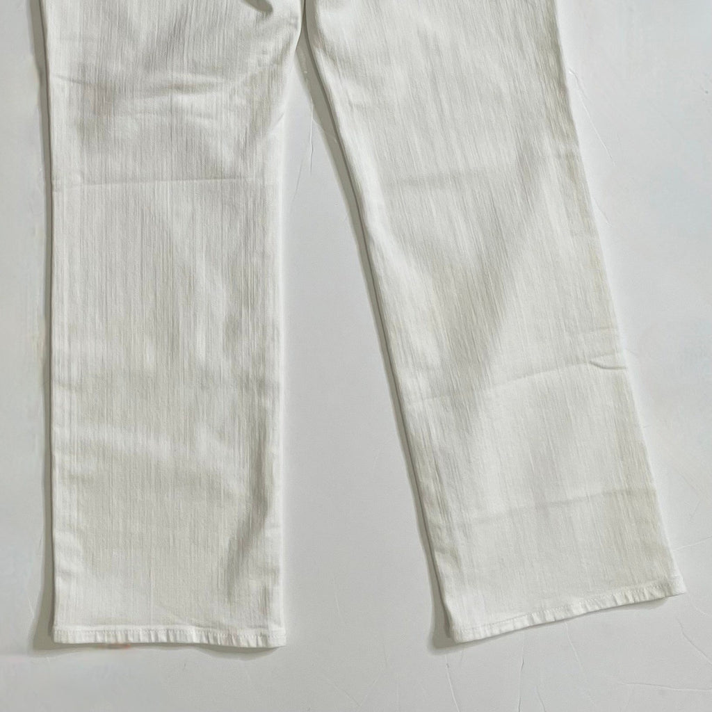 NWT!! J. CREW Mid Rise Kickout Jeans Denim White Stretch Solid Cropped 27 Tall