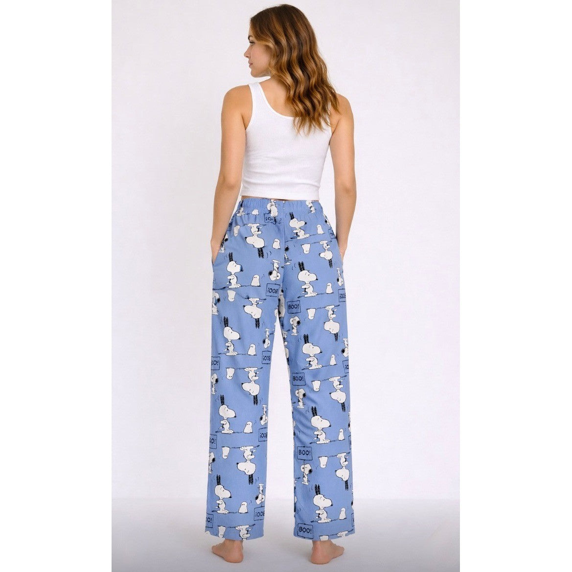 Adults HANNA ANDERSSON Snoopy Ghost Boo Pajama Pants Peanuts Charlie Brown XL