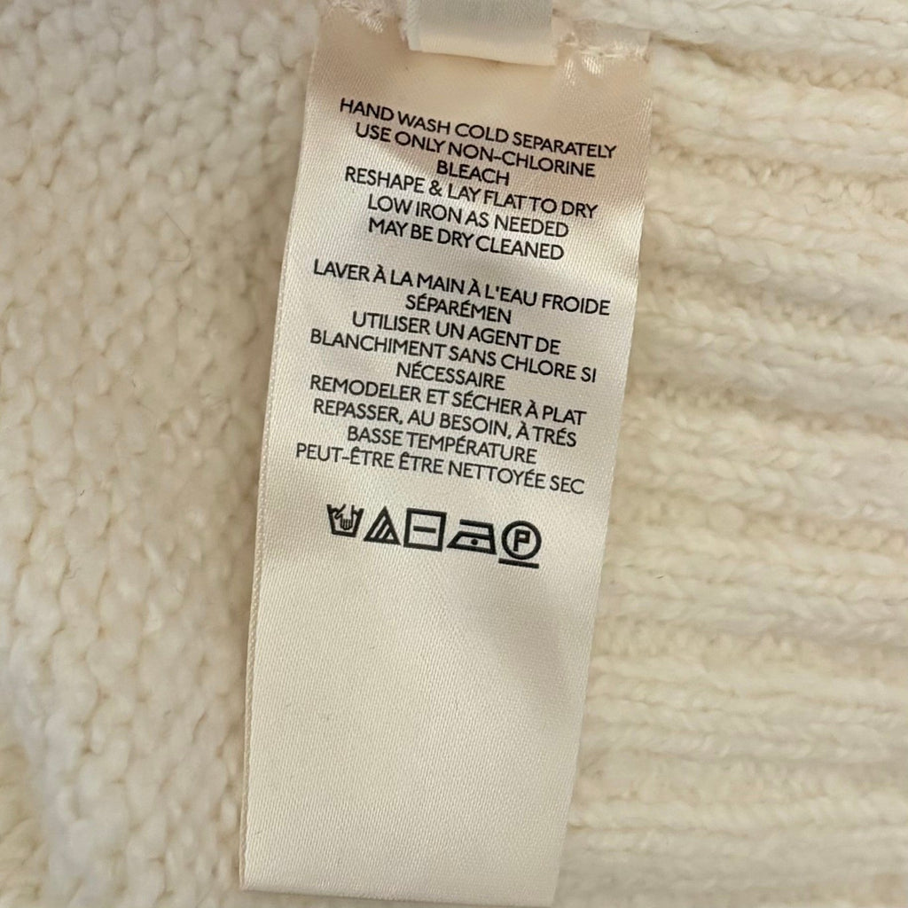 FREE PEOPLE Brookside Tunic Sweater Ivory Slouchy Solid Knitwear Scoop Large