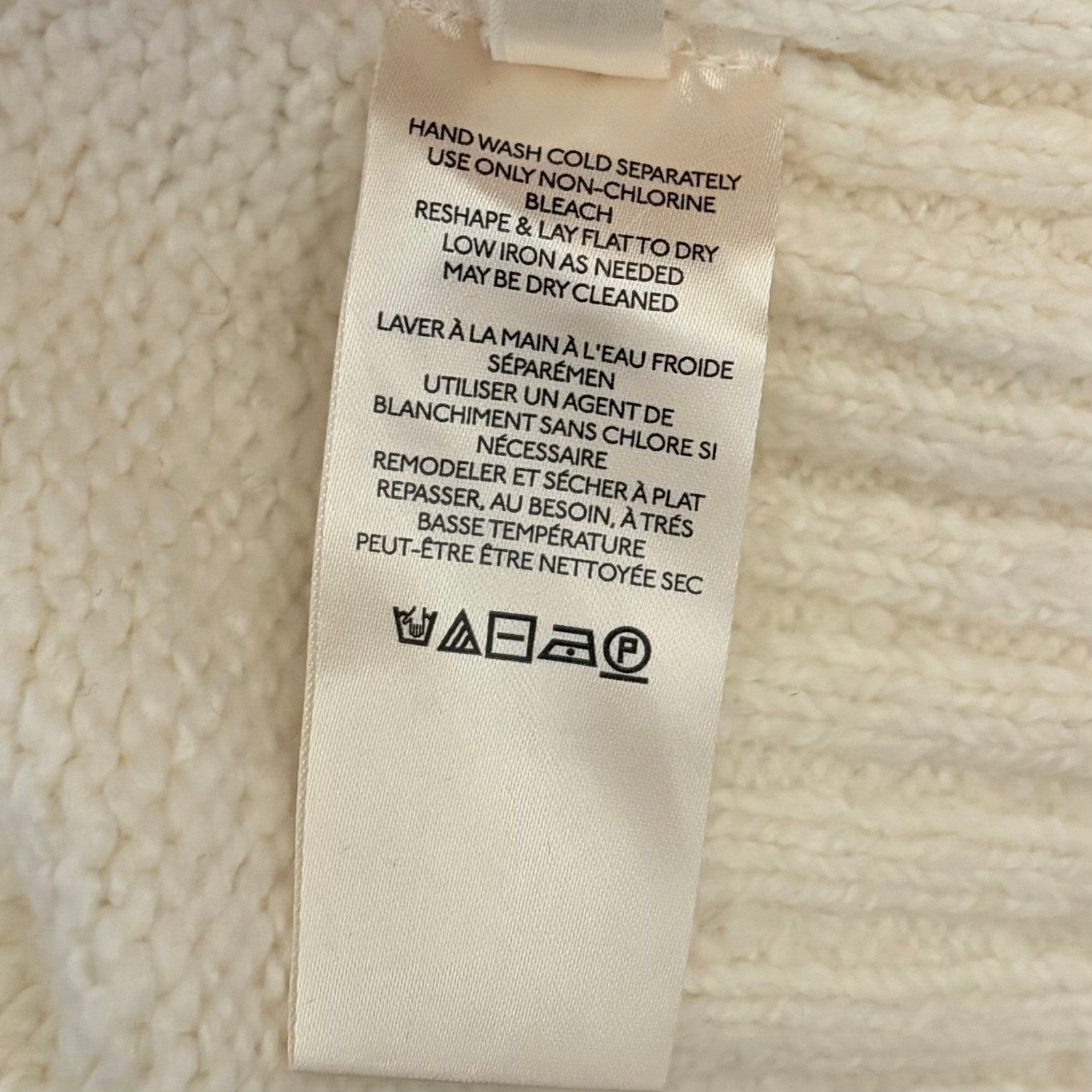 FREE PEOPLE Brookside Tunic Sweater Ivory Slouchy Solid Knitwear Scoop Large