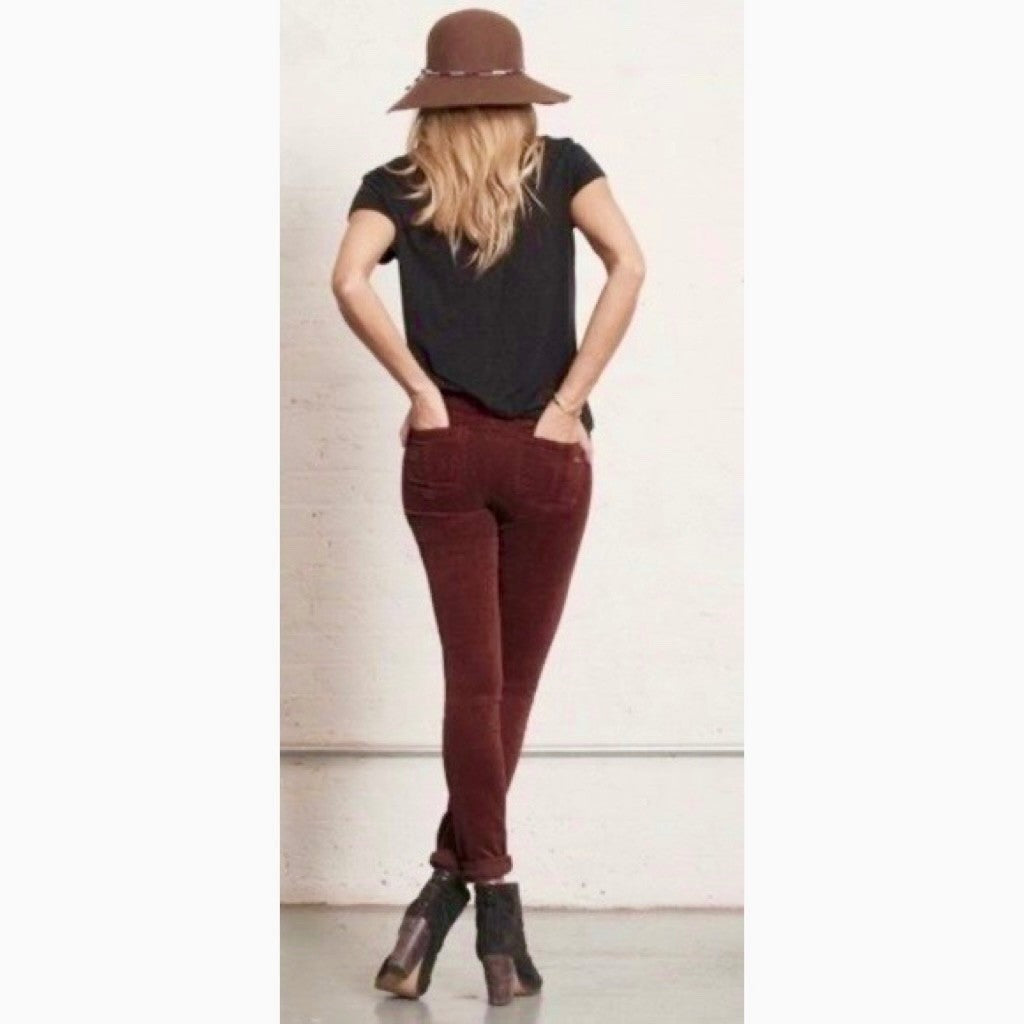 RAG & BONE The Skinny Cord Stretch Corduroy Pants Solid Clay Streetwear Size 27