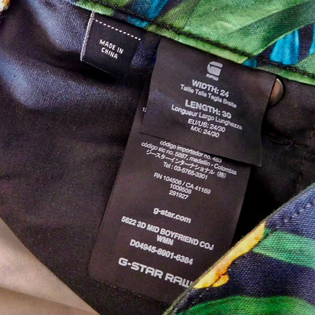 G-STAR Raw Mid Boyfriend Tropical Aloha Floral Elwood Jeans Pharrell Williams 24