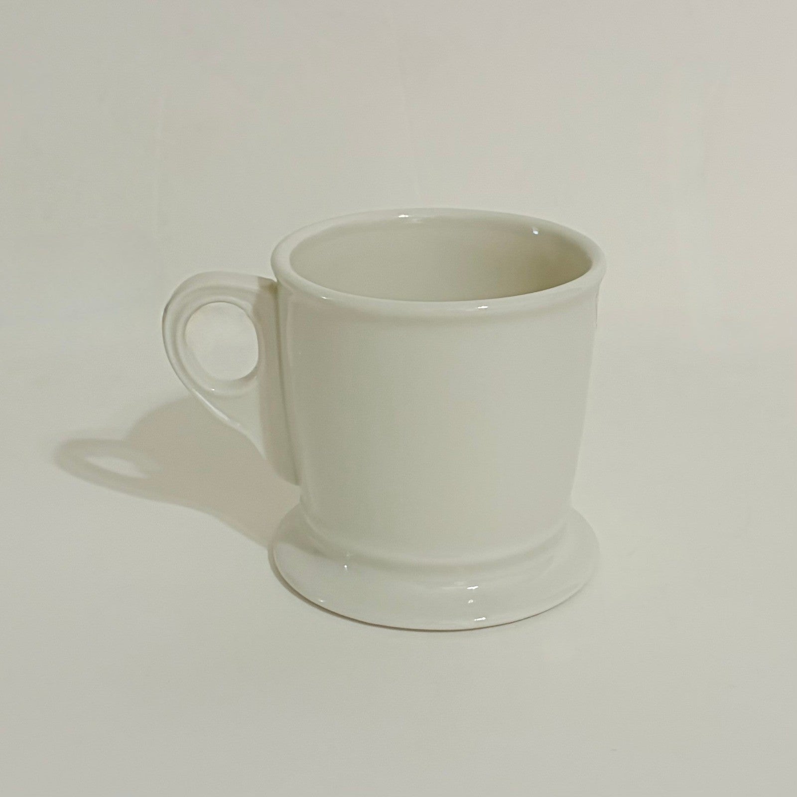 ANTHROPOLOGIE Letter "P" Monogram Mug White Minimalist Coffee Tea Farmhouse P