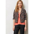 Anthropologie HEI HEI Cropped Tinsley Bomber Moto Jacket Floral Print Size 6