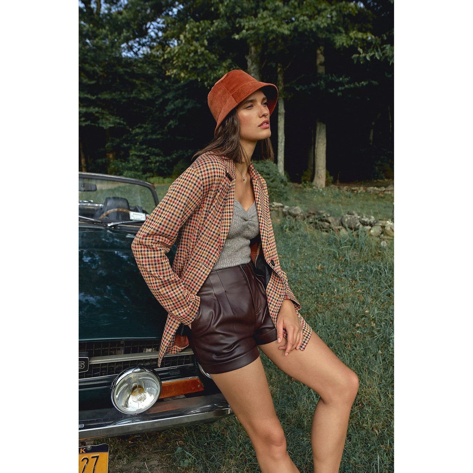 Anthropologie AVEC LES FILLES Longline Plaid Blazer Jacket Preppy Academia Small