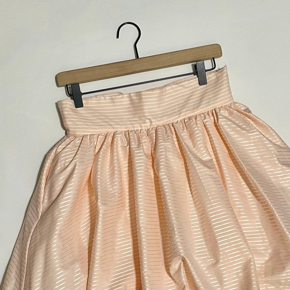 PETERSYN Lennon Bubble Mini Skirt Orange White Stripes Party Glam Flirty Medium
