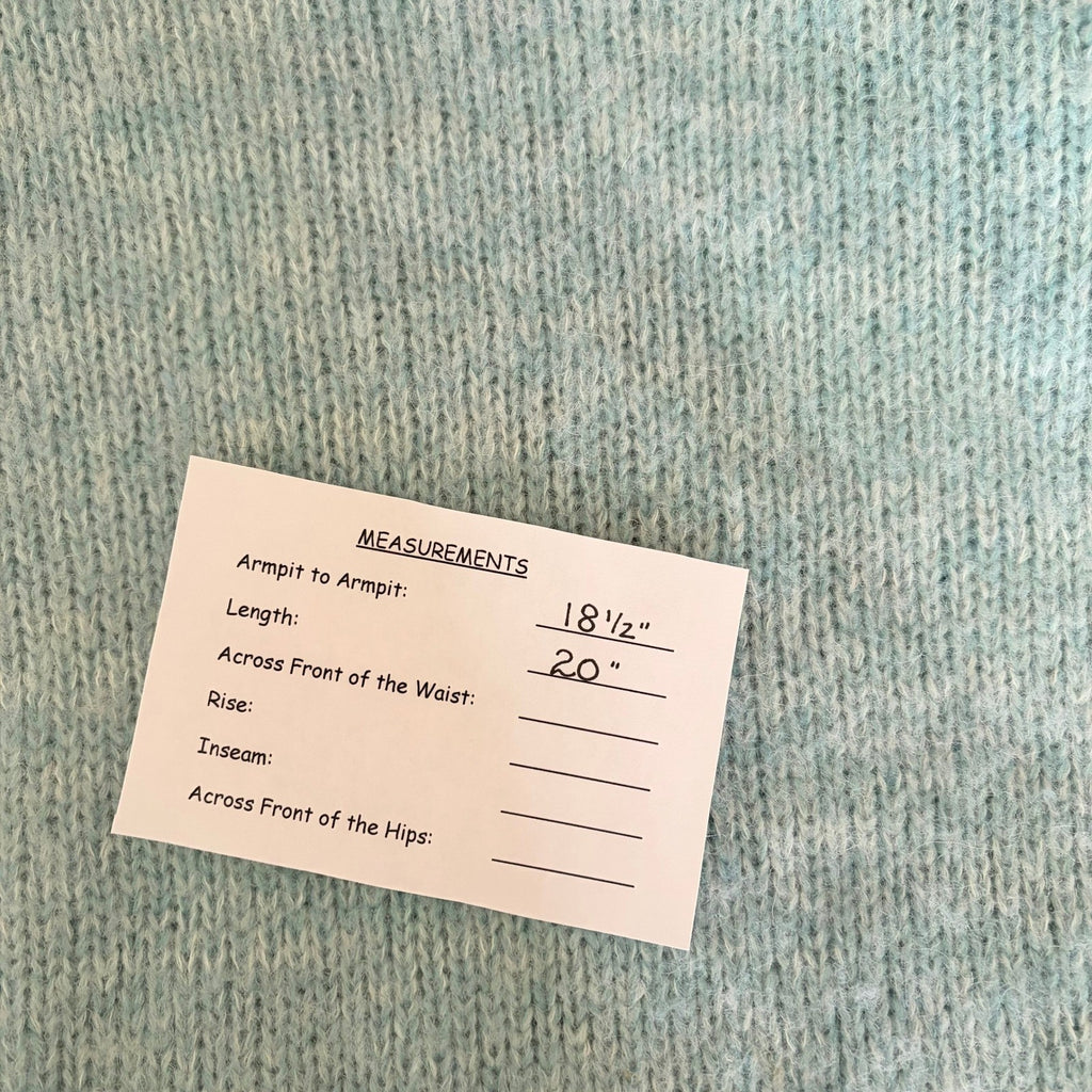 VINCE Italian Marled Alpaca Wool Knit Crew Neck Cozy Sweater Aqua Blue Small