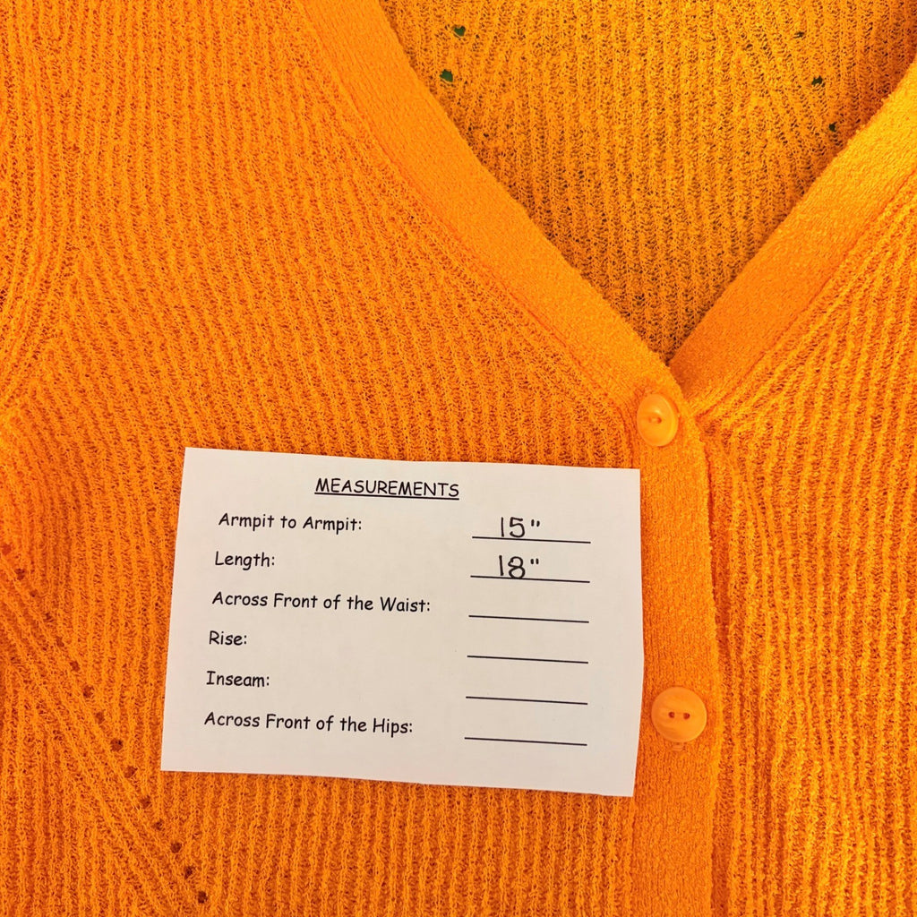 RAG & BONE Soleil Ribbed Cotton-Blend Cardigan Sweater Marigold Orange Small