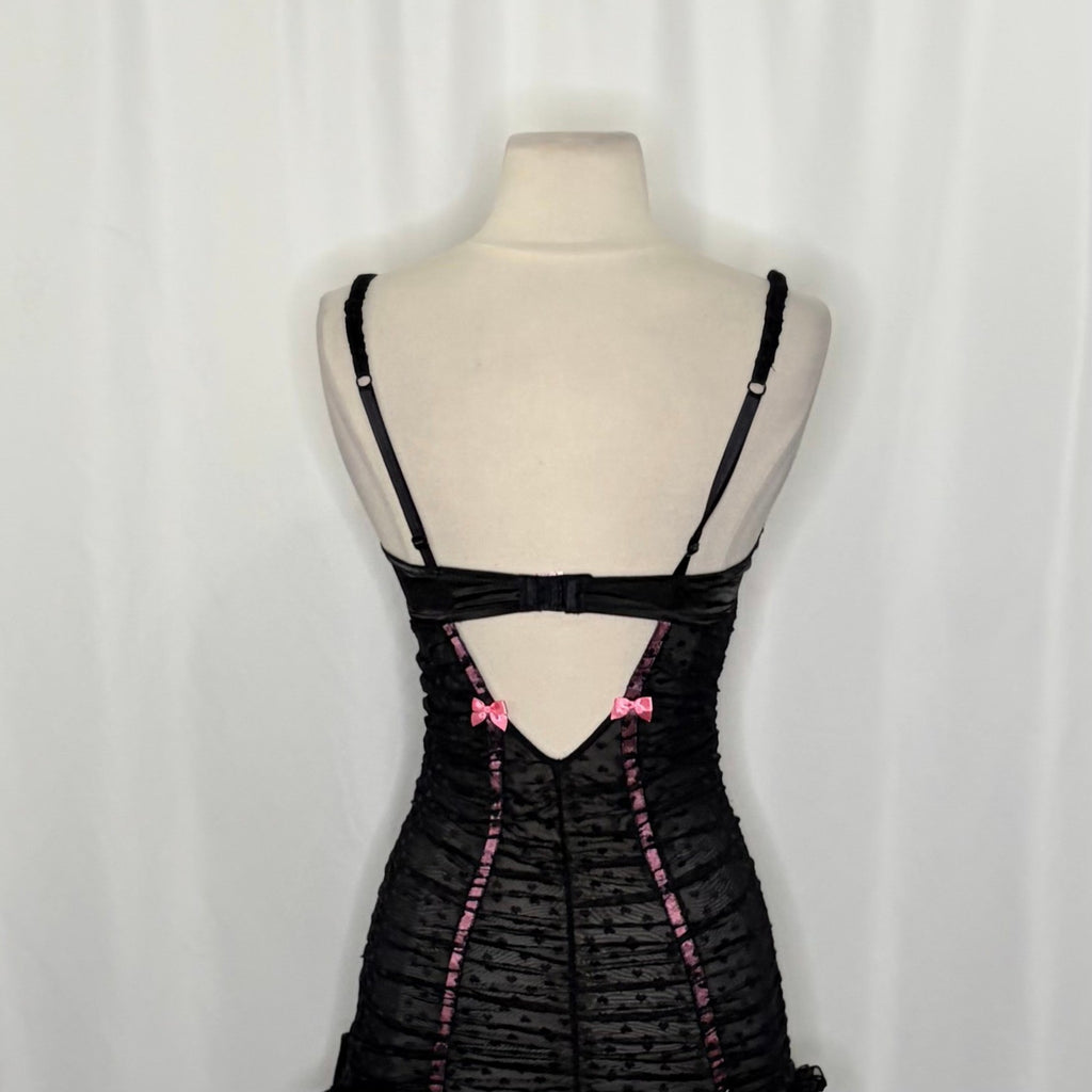 Vintage VICTORIA'S SECRET Merrywidow Sexy Little Things Bustier Slip Ruched 34C