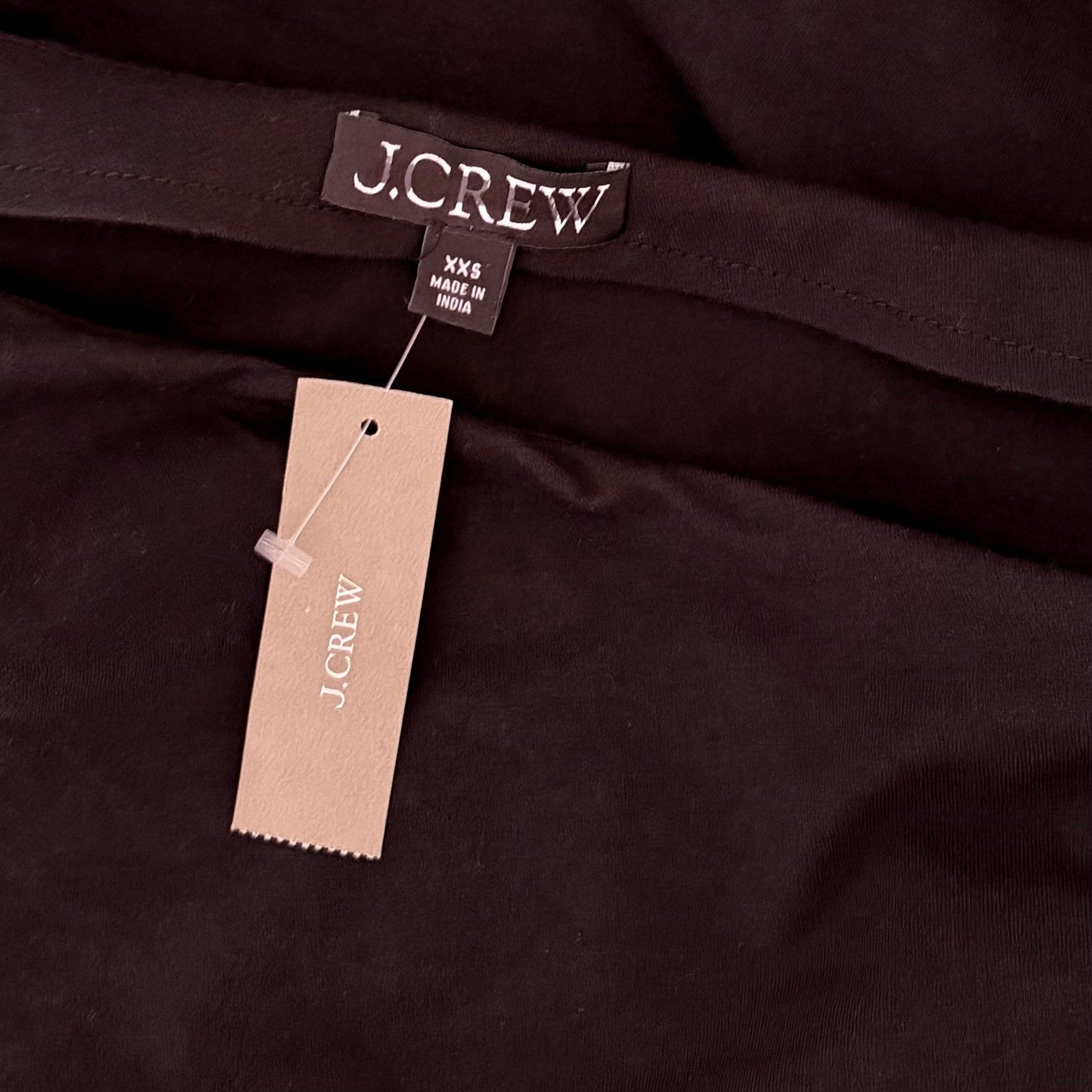 NWT!! J. CREW Stretch Cotton Blend Off the Shoulder Top Solid Black XXS XX-Small