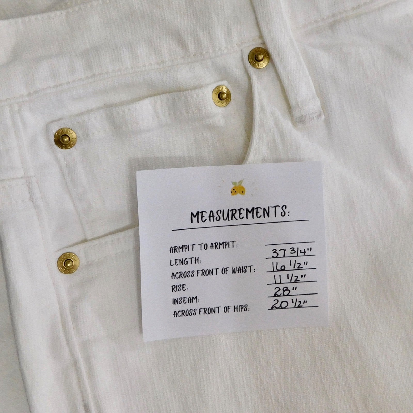 NWT!! J. CREW White Slim Jeans '03 2003 Stretch Solid White High Rise Size 31