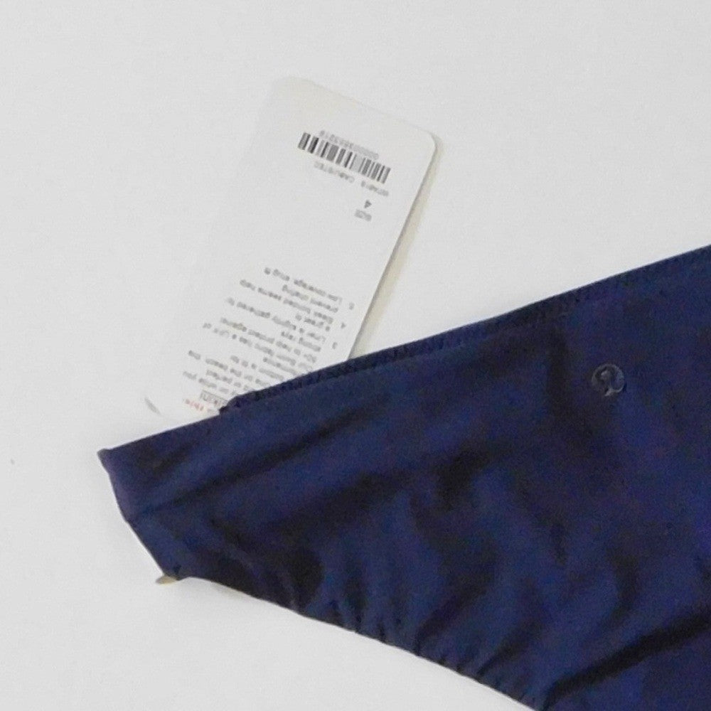 NWT!! LULULEMON Athletica Shanti Surf Bikini Bottoms Cadet Blue Stripe Size 4