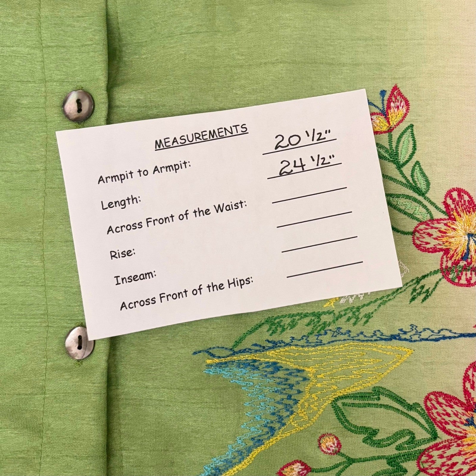 Vintage MARSH LANDING Embroidered Floral Islands Jacket Ombré Asian Medium