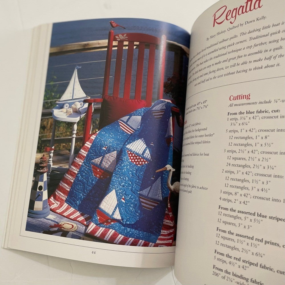 Mary Hickey Cottage Style Quilts Paperback Book Quilting Sewing Country Nautical