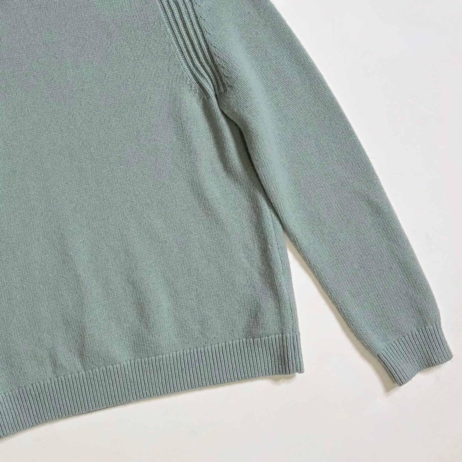 Men's REISS Sage Green Cloud Wool Raglan Sleeve Crew Neck Jumper Sweater Small