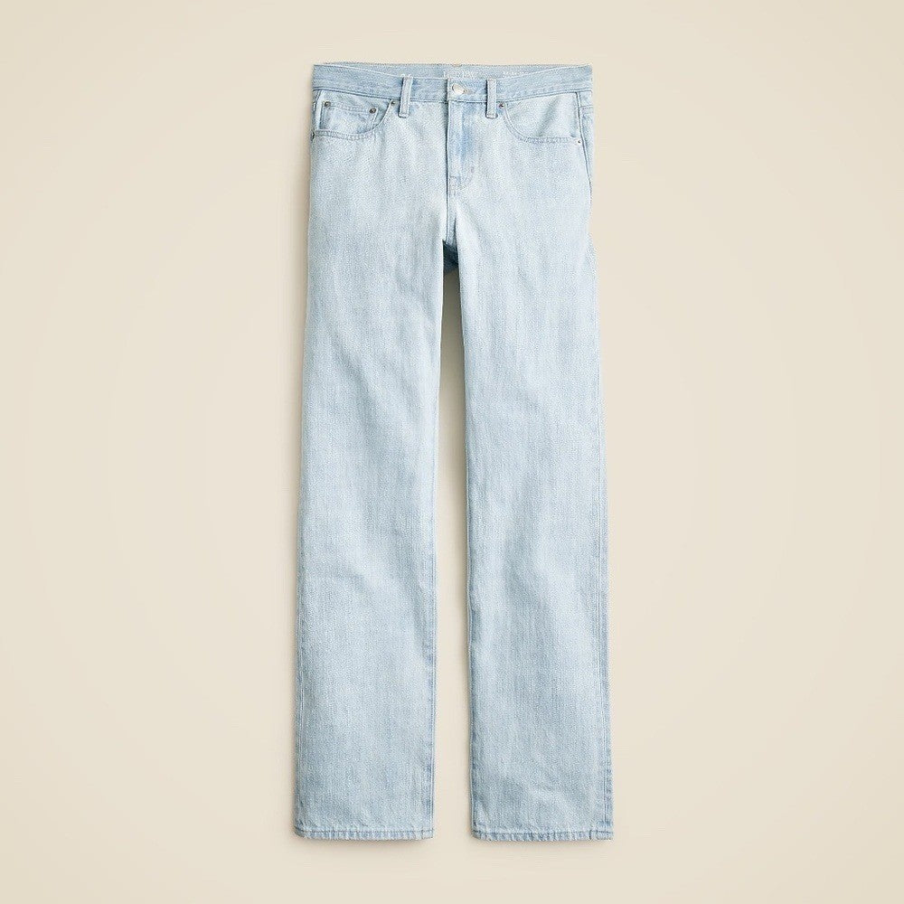 NWT!! J. CREW Mid-Rise Straight Jeans Montauk Wash Denim Classic Preppy Size 30