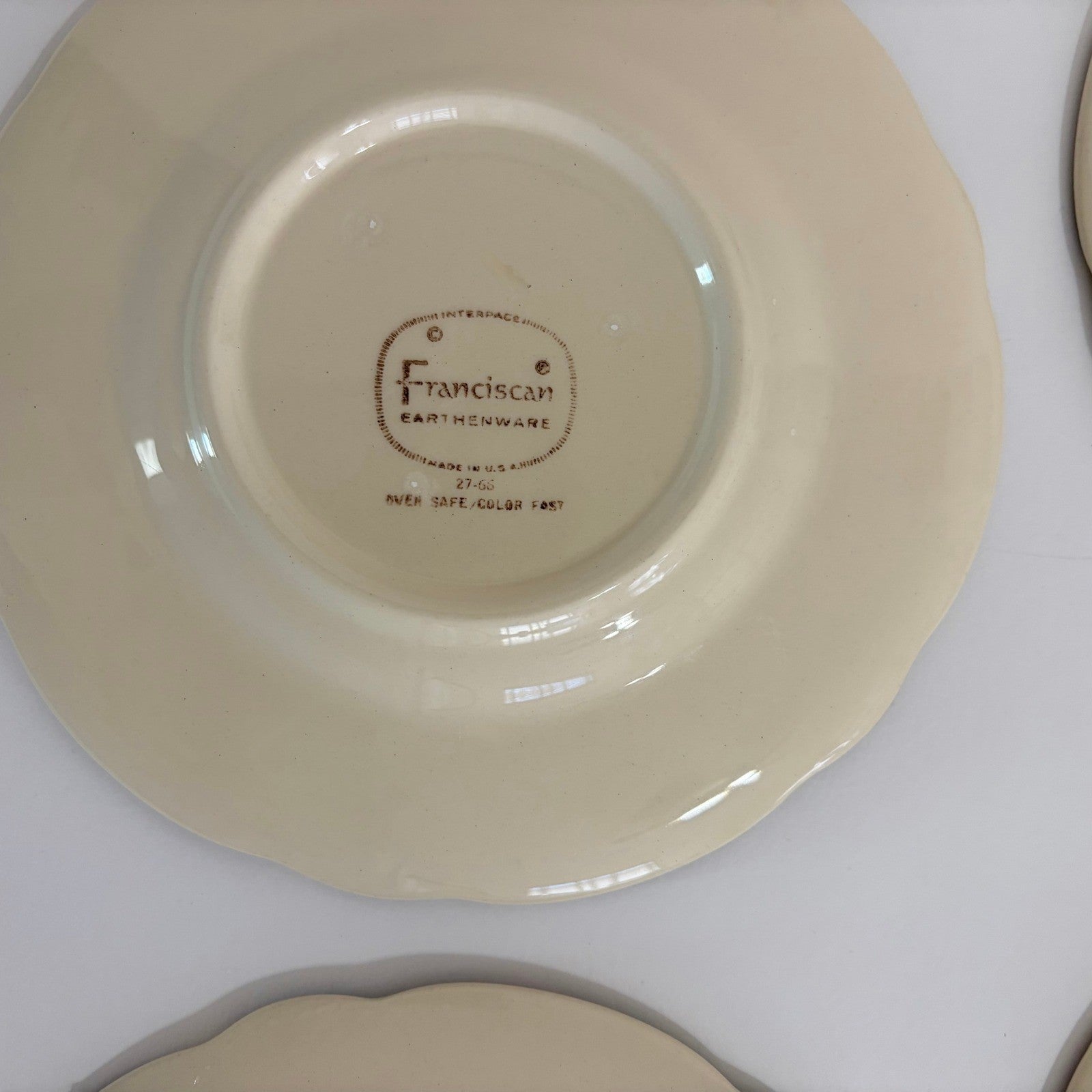 Vintage FRANCISCAN Desert Rose Set of 4 Bread Butter Plates USA Made 6 3/8"