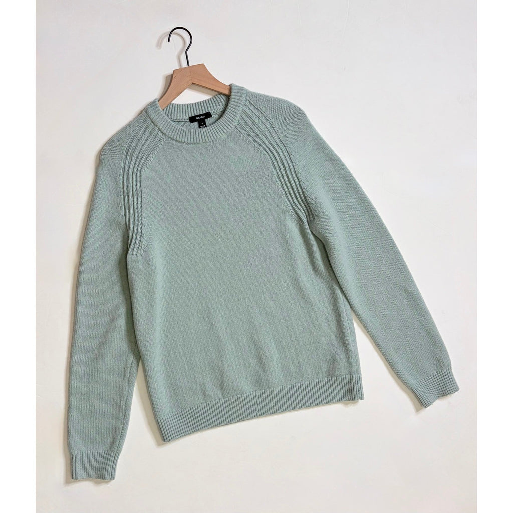 Men's REISS Sage Green Cloud Wool Raglan Sleeve Crew Neck Jumper Sweater Small