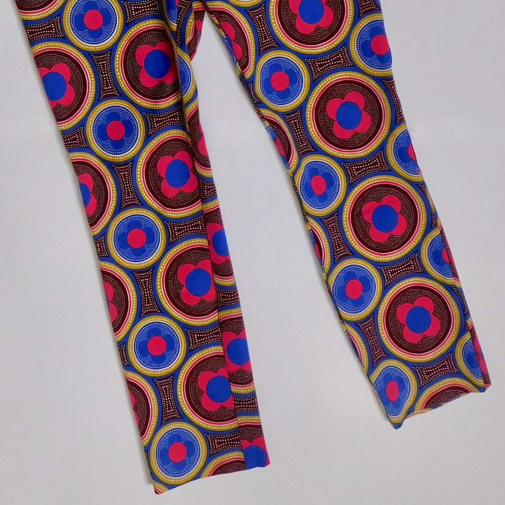 ANTHROPOLOGIE The Slim Trousers Pants Retro Floral Cropped Bright Size 4