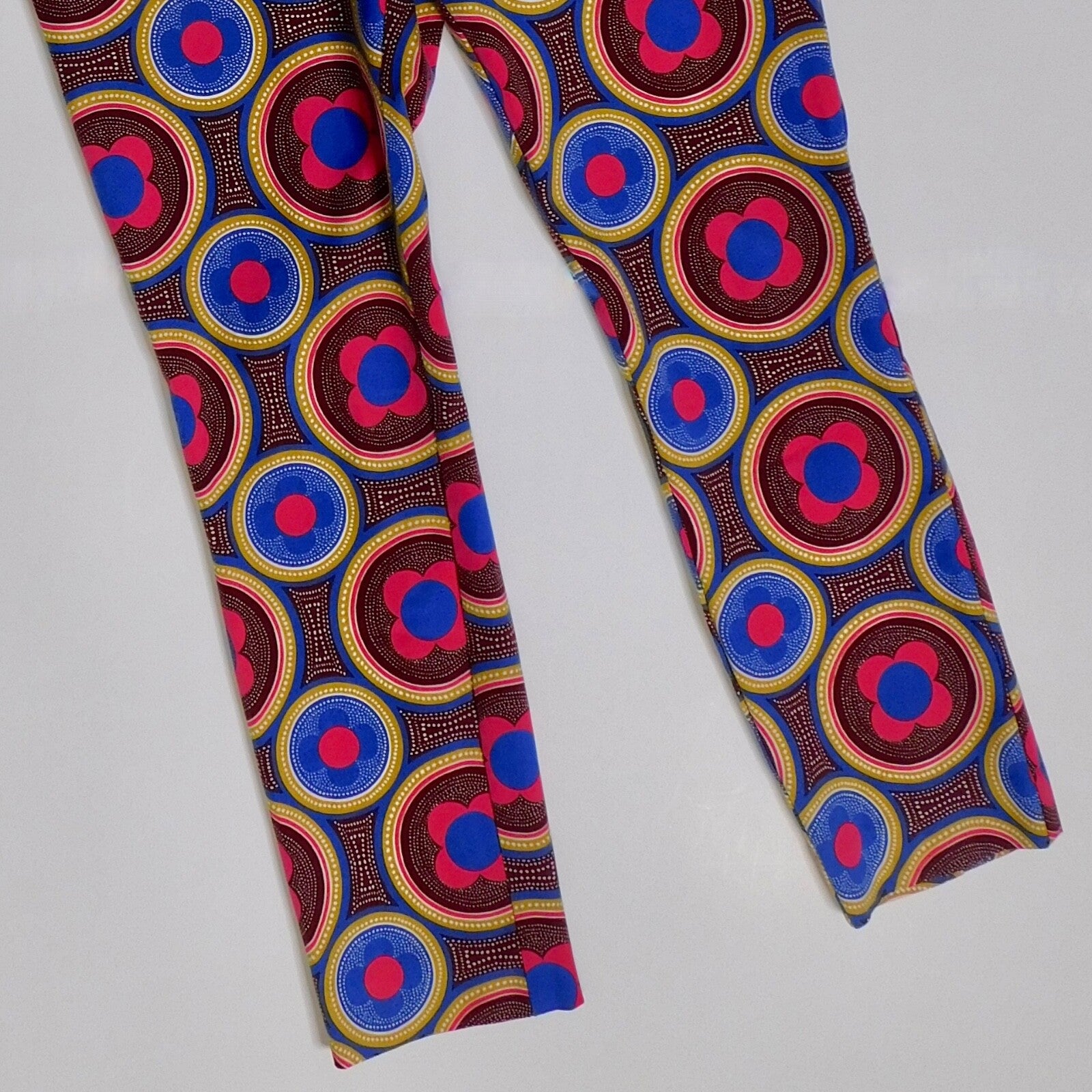 ANTHROPOLOGIE The Slim Trousers Pants Retro Floral Cropped Bright Size 4