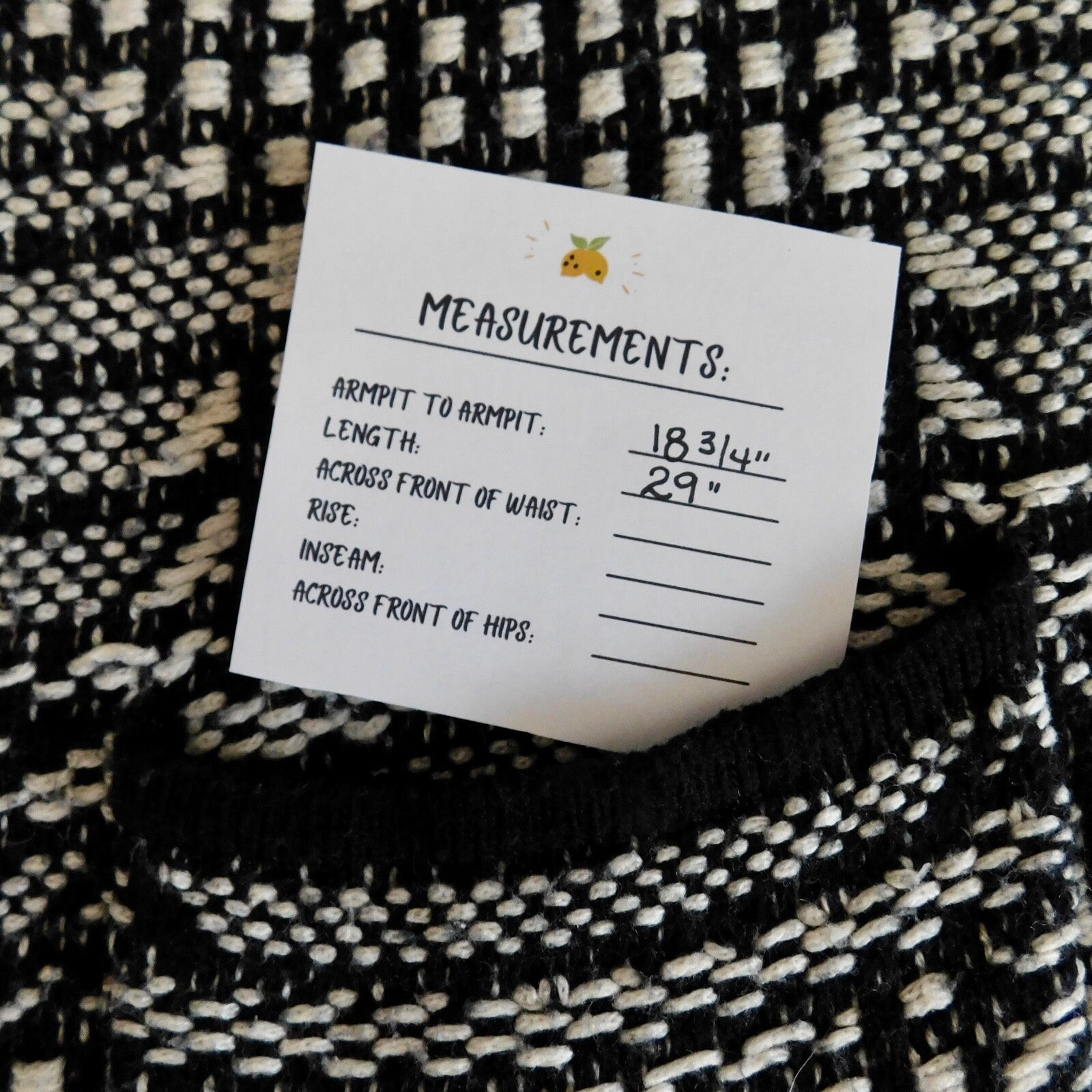 Anthropologie ANGEL OF THE NORTH Roenne Black & White Sweater Vest ~ Small