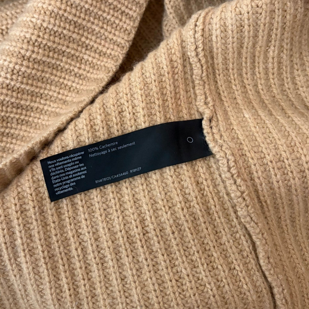 EILEEN FISHER Cashmere Round Neck Pullover Ribbed Shaker Knit Sweater Small