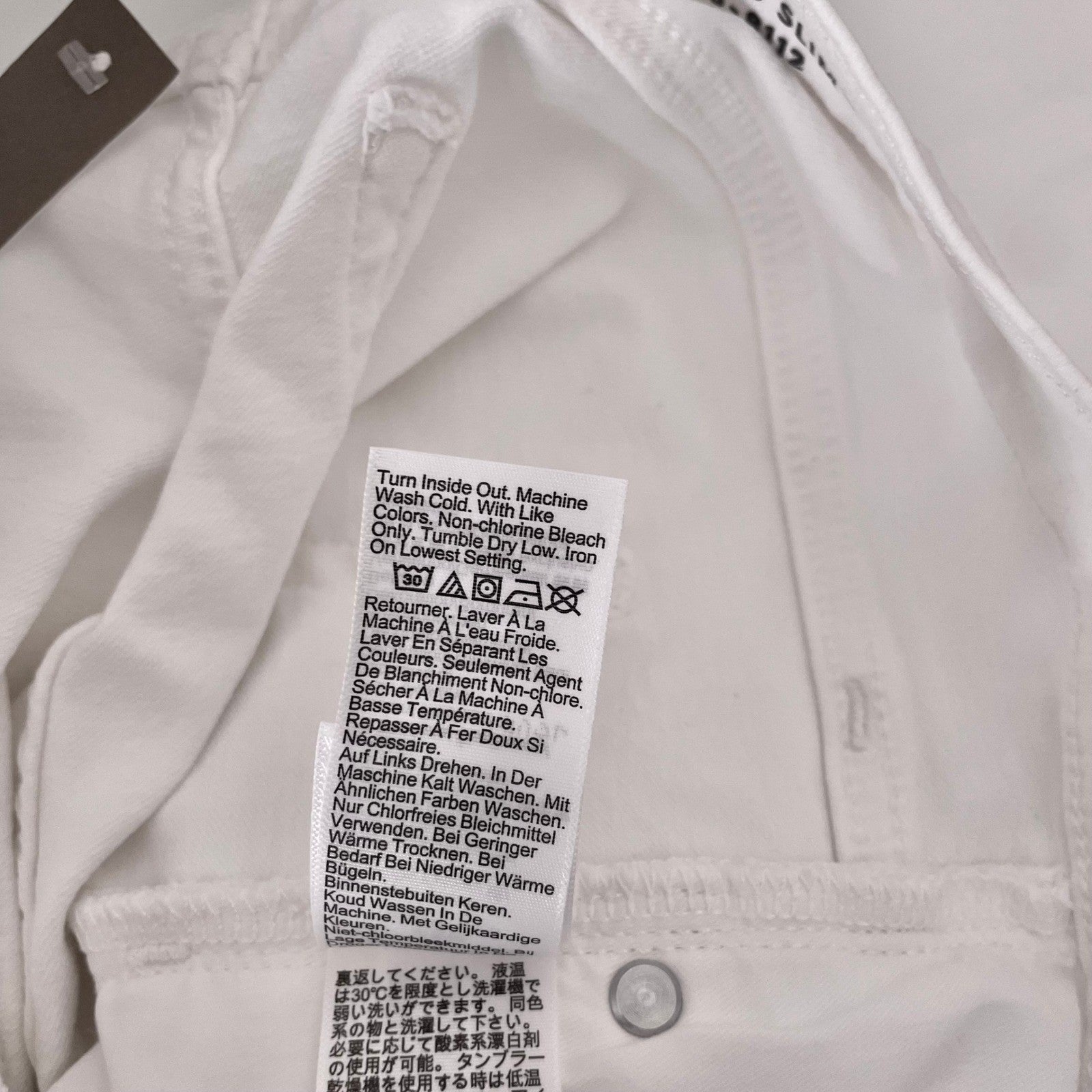 NWT!! J. CREW White Slim Jeans '03 2003 Stretch Solid White High Rise Size 29