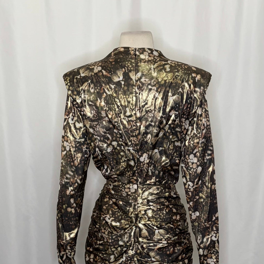 Revolve ALL SAINTS Lilliana Kettu Metallic Mini Dress Allsaints Party Size 4