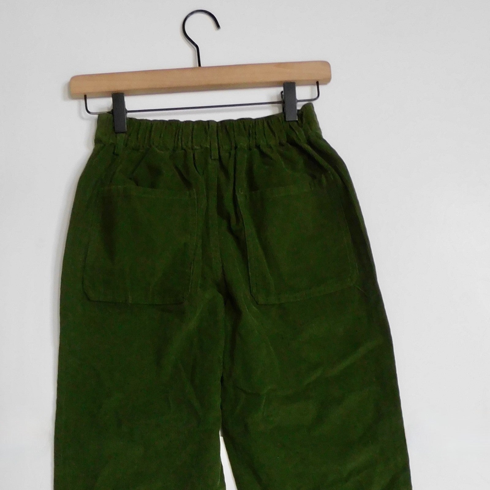 NWT!! WEWOREWHAT Elastic Back Corduroy Pants Basil Green Preppy Academia X-Small