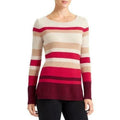 ATHLETA Cashmere Lodge Striped Sweater Pullover Chianti Multi Stripes Small
