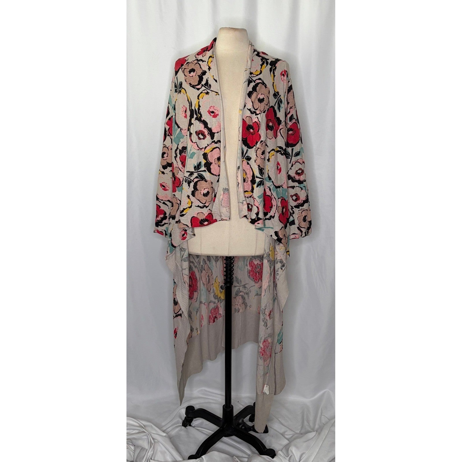 Anthropologie SPARROW Flora Exemplar Long Duster Cardigan Sweater Linen Medium