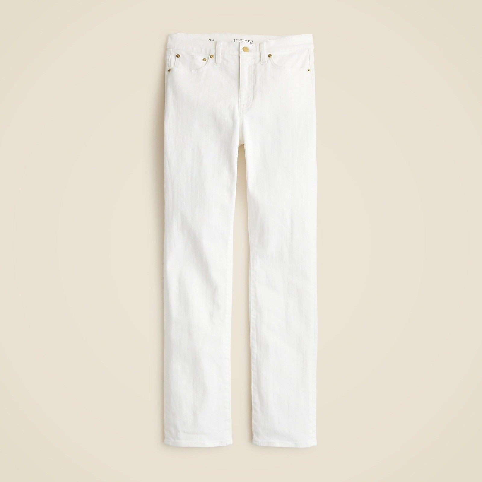NWT!! J. CREW Tall Slim Straight '96 Retro Denim Jeans Solid White 31 Tall 31T