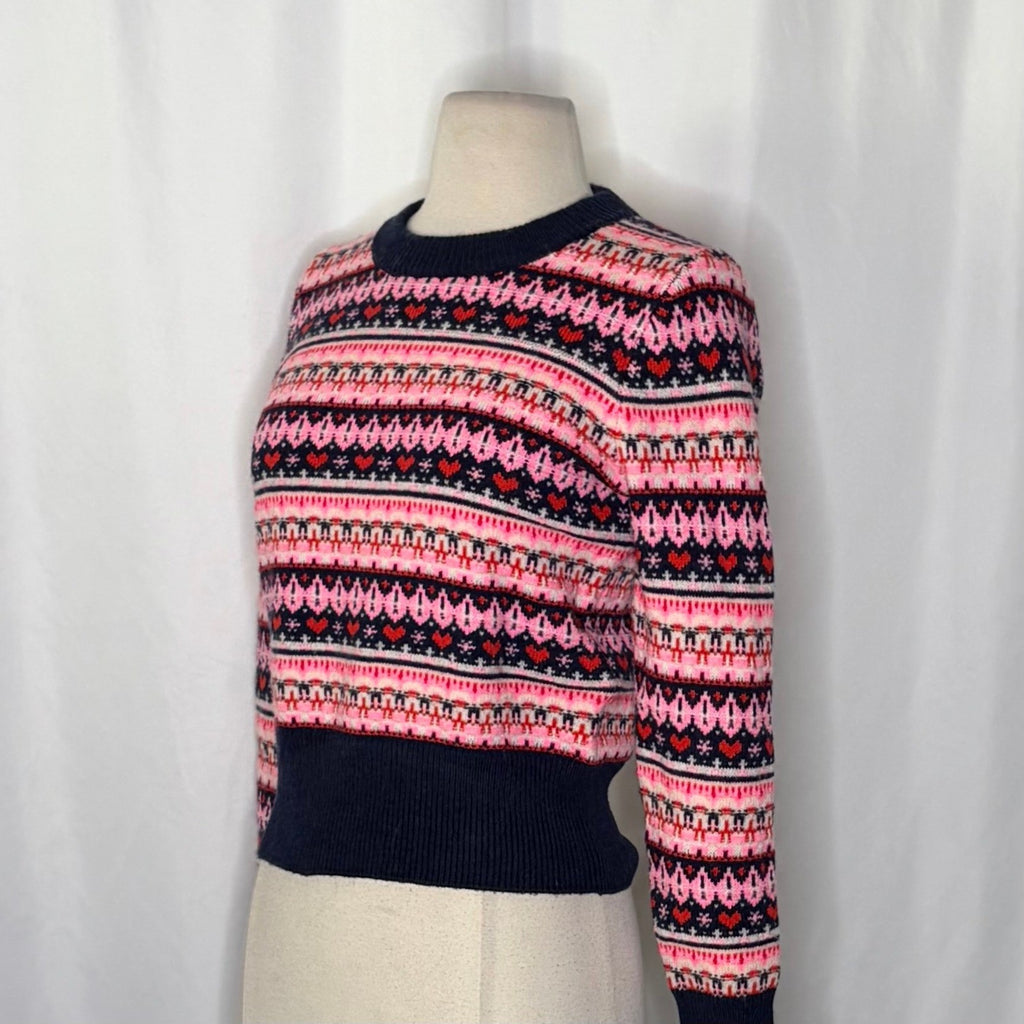 NWT!! J. CREW Fair Isle Crewneck Sweater Lambswool Wool Knit Blend XX-Small XXS