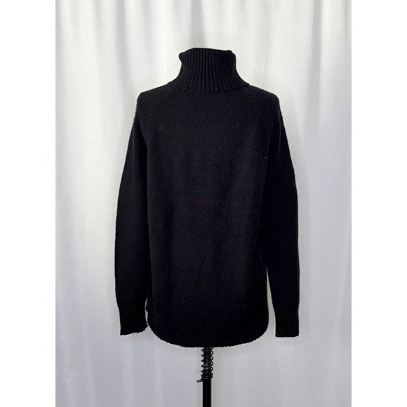 J. CREW Turtleneck Sweater Supersoft Yarn Solid Black Wool Alpaca Knit X-Small