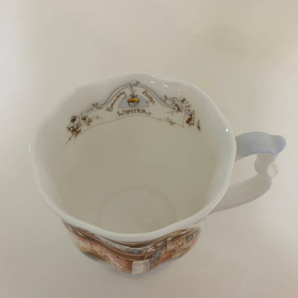 Vintage ROYAL DOULTON Brambly Hedge Winter Beaker Tea Cup 1983 Animals Mice
