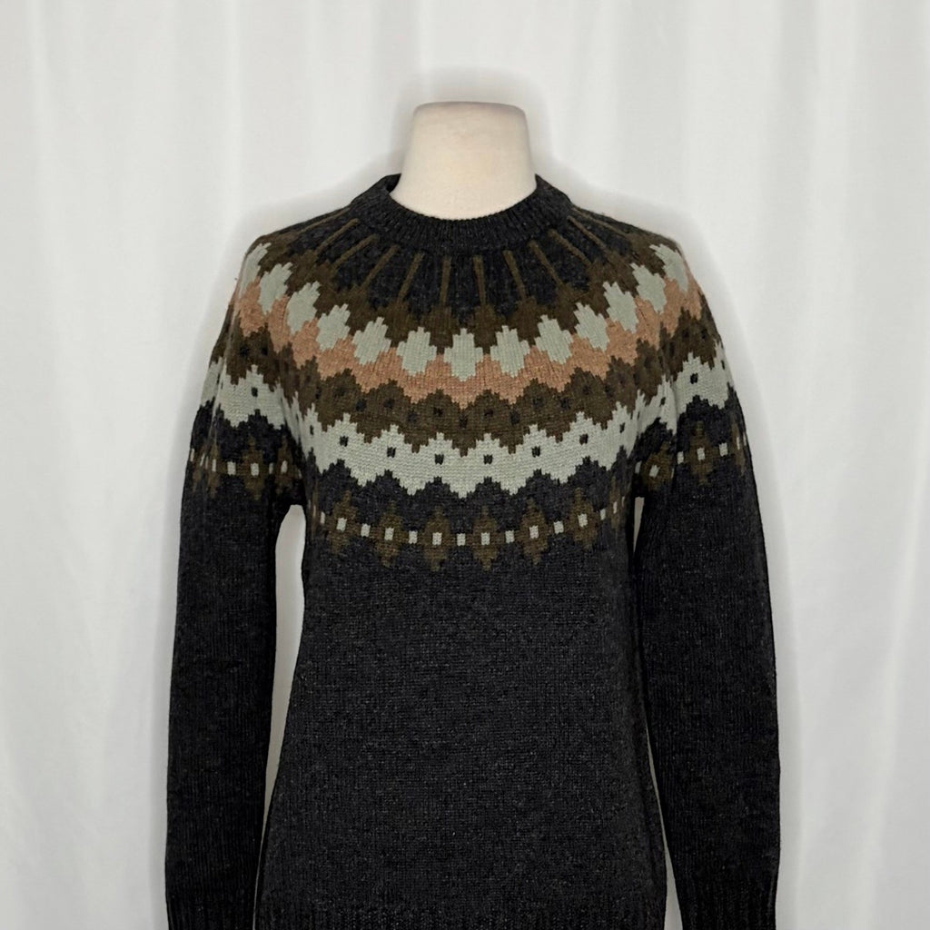 NWT!! ROYAL ROBBINS Rockcraft Merino Wool Fair Isle Crew Neck Sweater Small