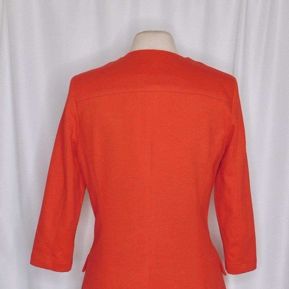 NWT!! Anthropologie CARTONNIER Red Knit Blazer Jacket Stretch Solid Medium