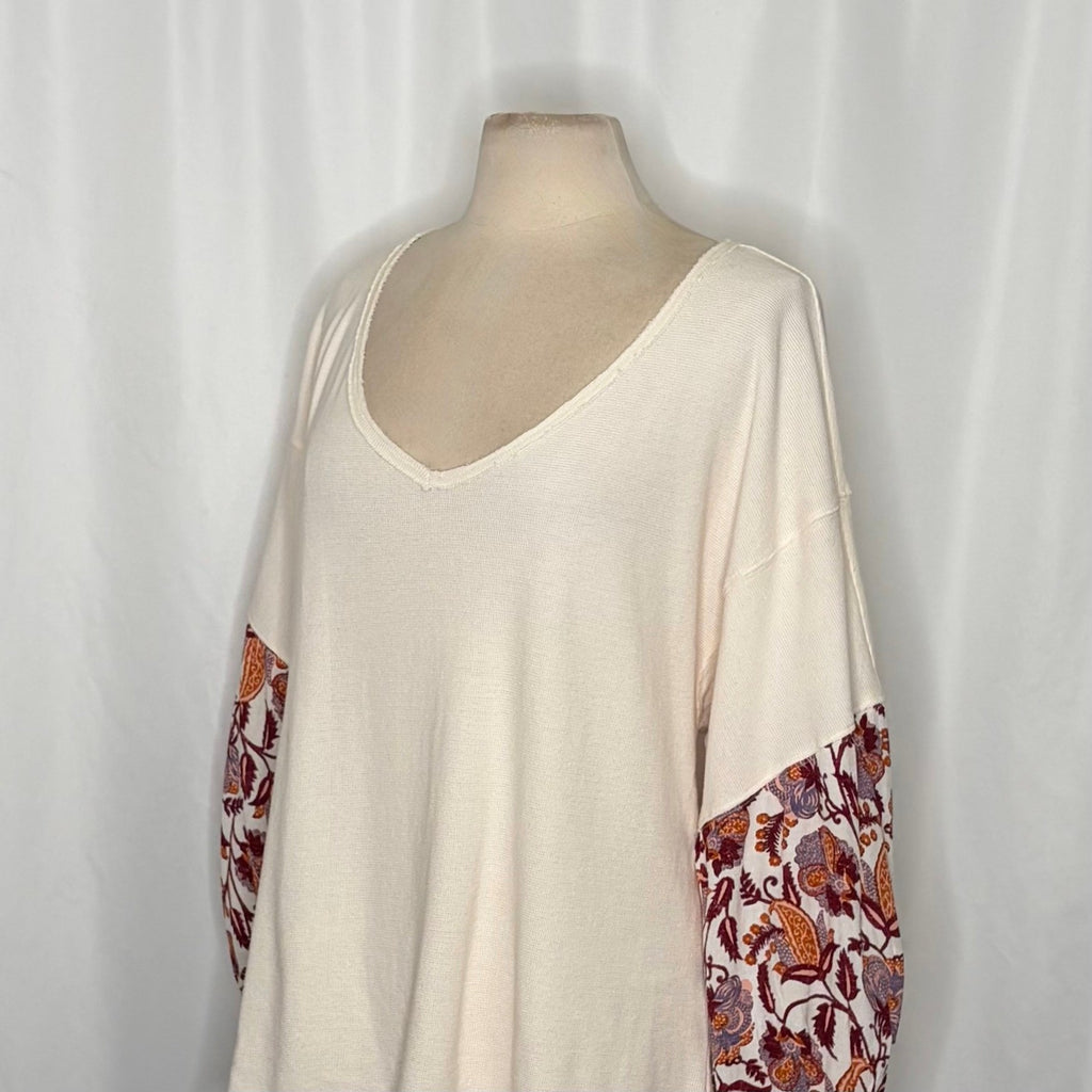By ANTHROPOLOGIE Annette Floral Paisley Sleeves Top Blouse Oversized Medium