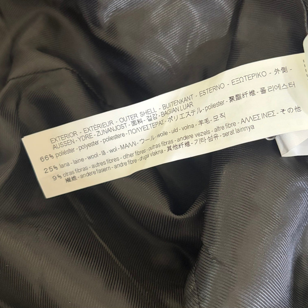 NWT!! ZARA Embroidered Military Jacket Charcoal Gray Gold Braid Buttons Large