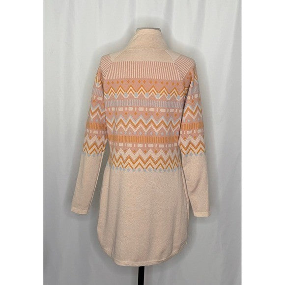TITLE NINE Barra Tunic Sweater Fair Isle Elderflower Fairisle Mock Neck Medium